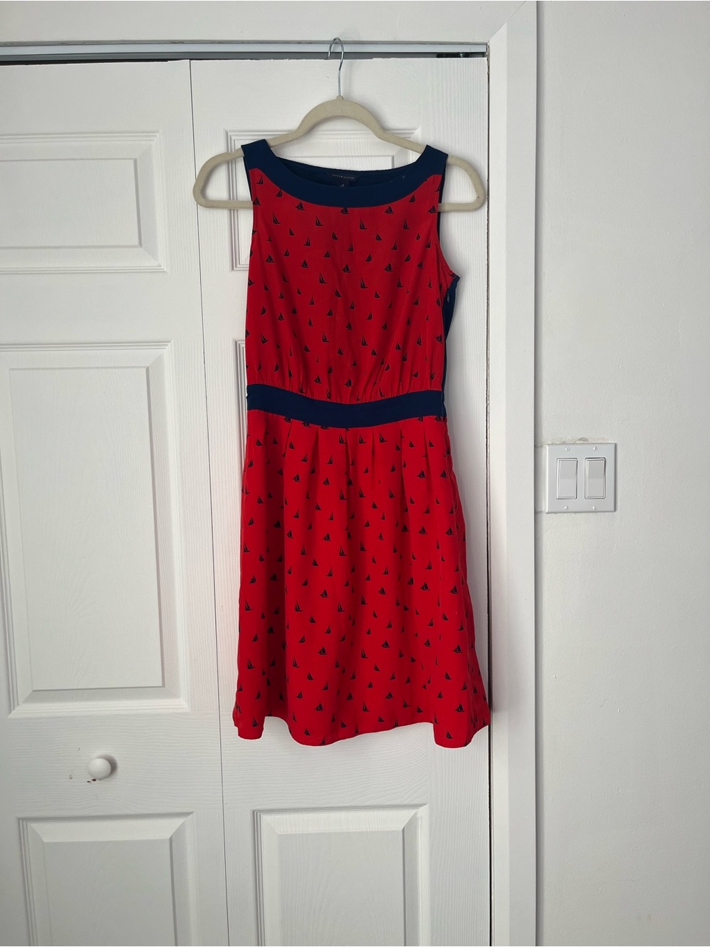 Tommy Hilfiger Red Dress with Navy Accents